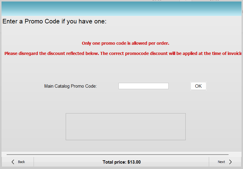 I put the promo code in, why am I not seeing my discount? American Color Imaging